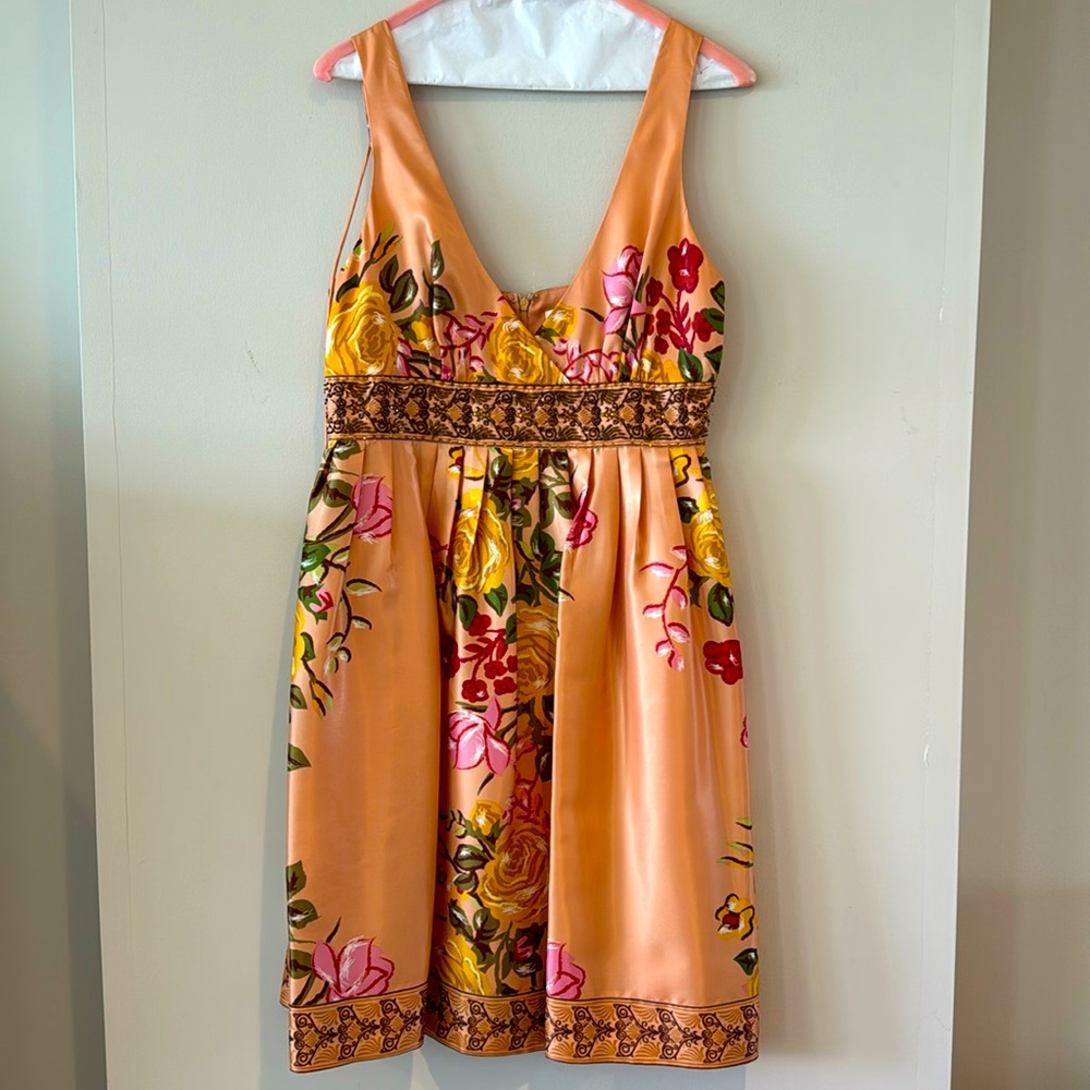 Gorgeous silk floral dress. So comfortable and flattering!